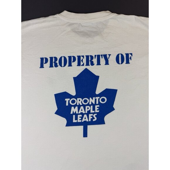 Rare Vintage 90s Toronto Maple Leafs NHL Hockey Canada Gildan XL Promo Tee - Picture 3 of 11